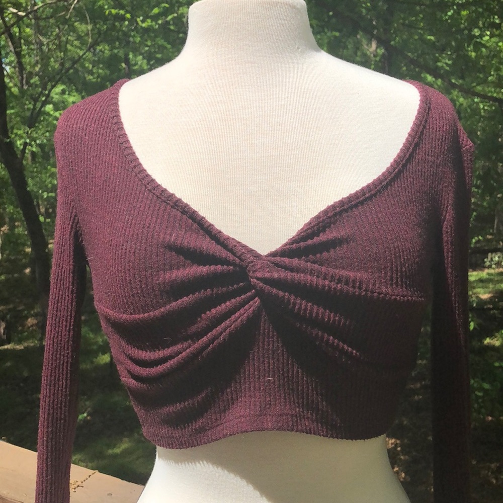 Knit Purple Sadie & Sage Crop Top Sweater
